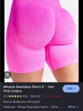 BuffBunny Collection Miracle Seamless Short 6”